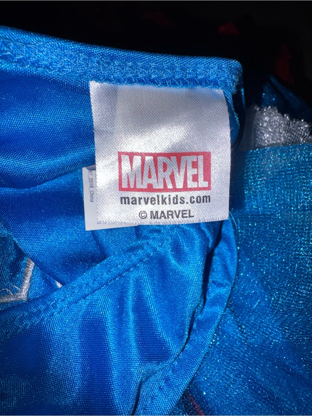 Marvel Blue Superhero Dress Costume with Red & White Accents - Picture 4 of 5